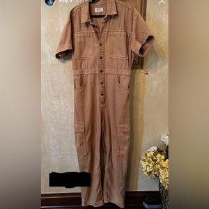 Free people we the free camel jumpsuit boiler suit, excellent condition